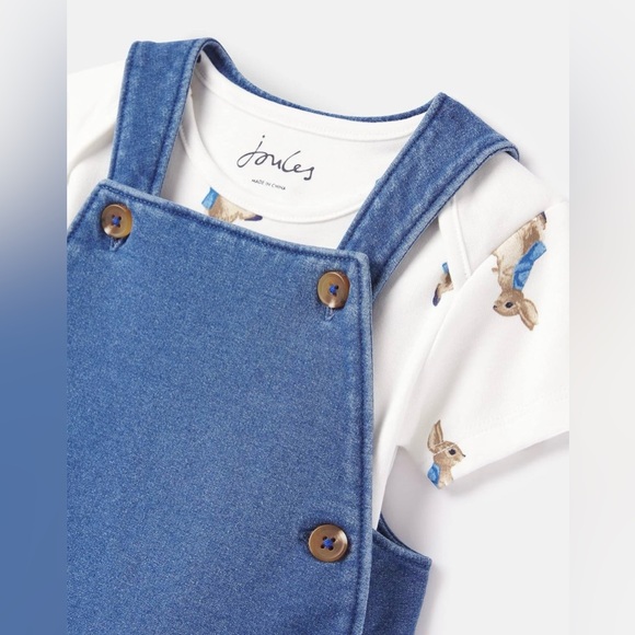 Joules Peter Rabbit Wilbur dungarees overalls bunny - Picture 5 of 15